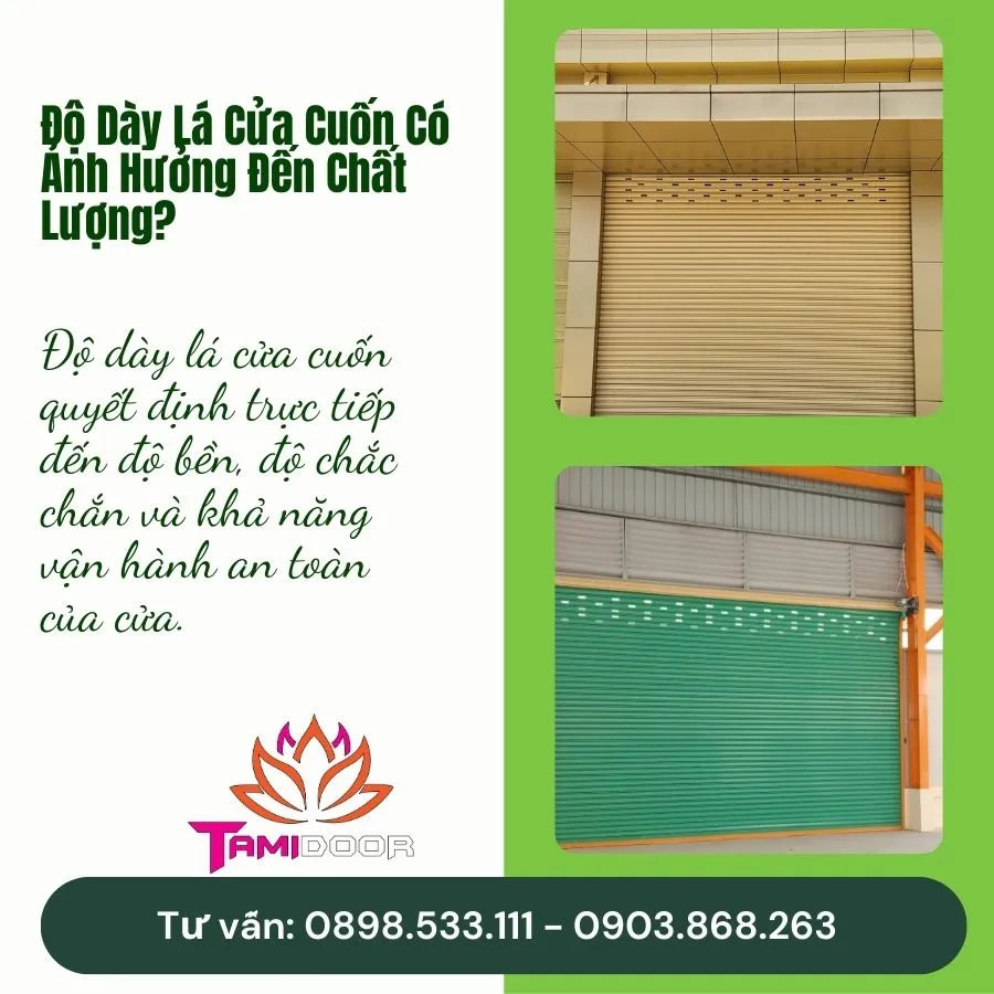 Độ dày lá cửa cuốn
