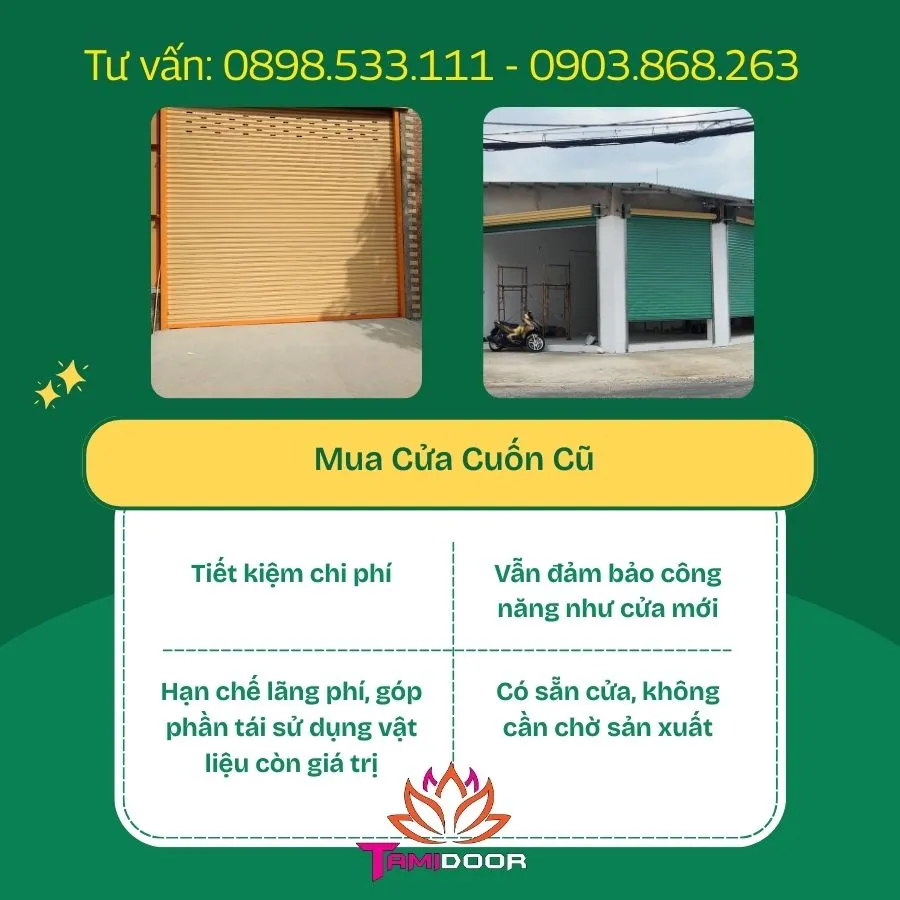 Mua cửa cuốn cũ là giải pháp giúp nhiều khách hàng giảm chi phí đầu tư ban đầu mà vẫn đảm bảo nhu cầu sử dụng thực tế.