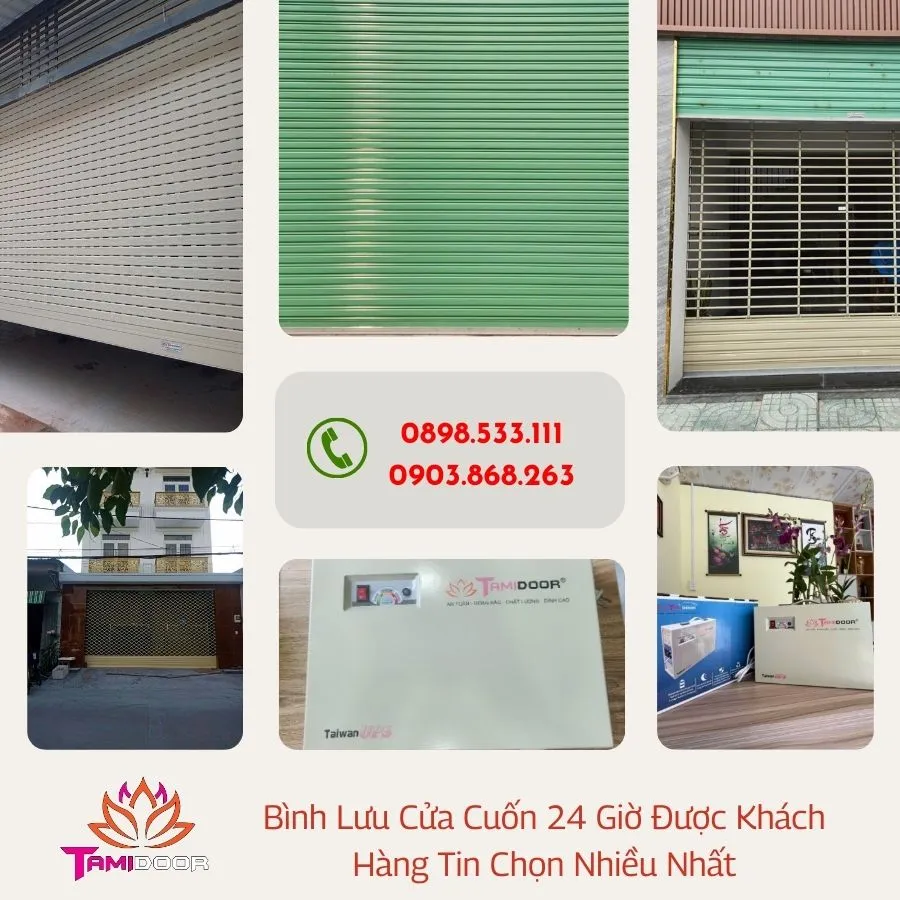 Lưu điện cửa cuốn 24 giờ