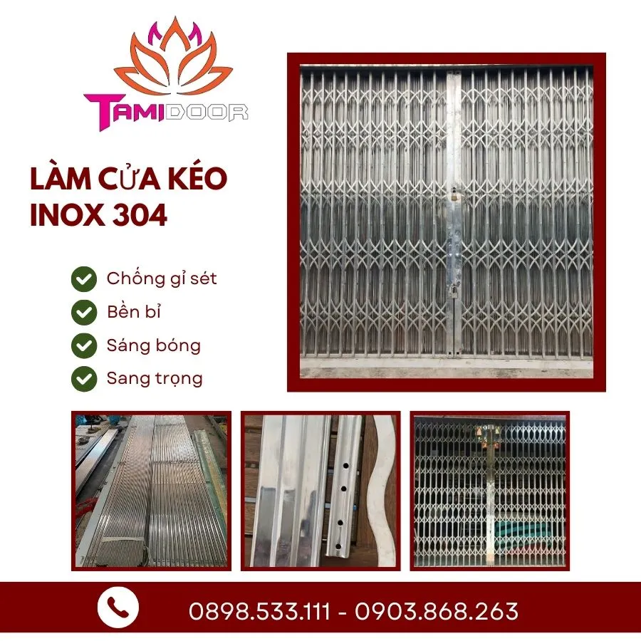 Có nên làm cửa kéo inox 304 cho nhà ở không? Câu trả lời là có, vì inox 304 có thể chống gỉ sét, độ bền cao, dễ vệ sinh, có bề mặt sáng bóng sang trọng tạo cho ngôi nhà sự hoàn hảo tuyệt vời. 
