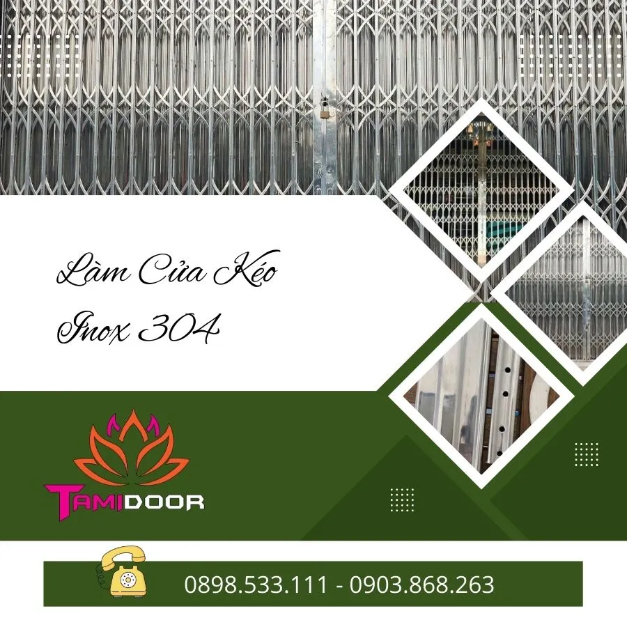Làm Cửa Kéo Inox 304