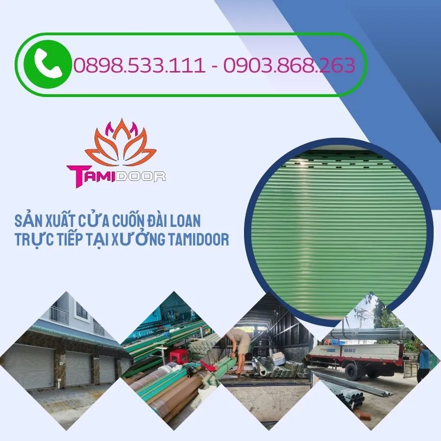 Sản xuất cửa cuốn Đài Loan trực tiếp tại xưởng Tamidoor