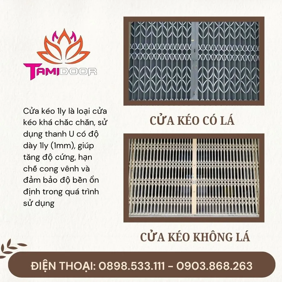 Cửa Kéo 1ly Giải Pháp Bền Bỉ Với Chi Phí Hợp Lý