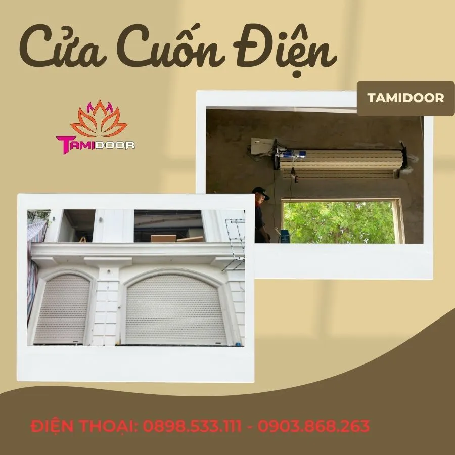 Cửa cuốn điện là loại cửa vận hành bằng motor, điều khiển bằng remote, giúp đóng mở tiện lợi. Khi mất điện, bạn có thể dùng bộ lưu điện hoặc mở bằng xích kéo tay. 