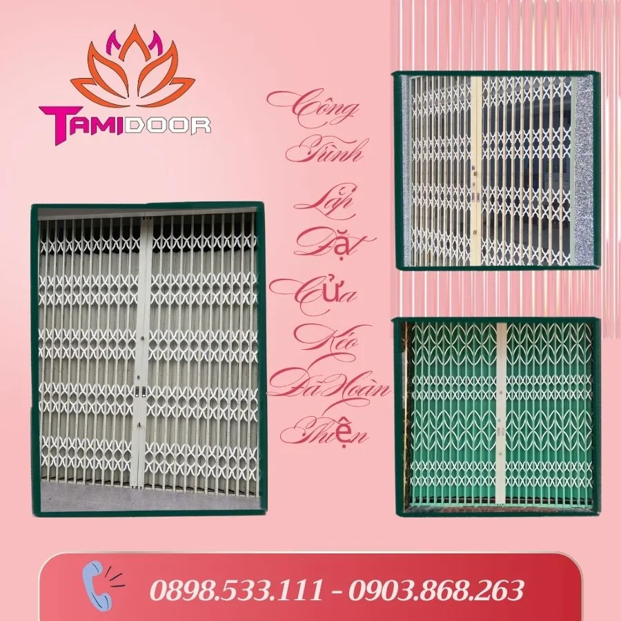 Công Trình Lắp Đặt Cửa Kéo Đã Hoàn Thiện