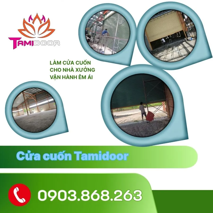 Làm Cửa Cuốn Cho Nhà Xưởng Vận Hành Êm Ái