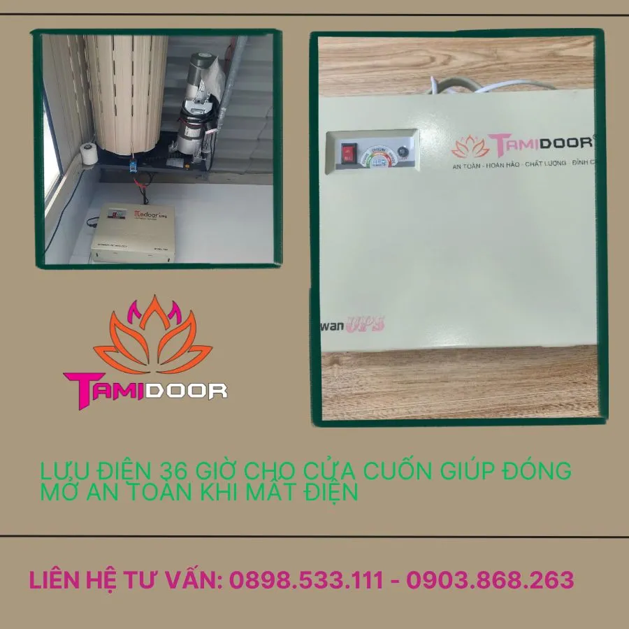 Lưu Điện 36 Giờ Cho Cửa Cuốn Giúp Đóng Mở An Toàn Khi Mất Điện