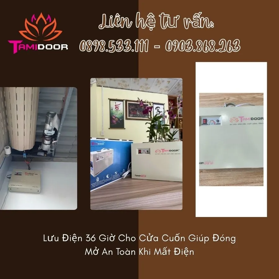 Lưu Điện 36 Giờ Cho Cửa Cuốn Giúp Đóng Mở An Toàn Khi Mất Điện