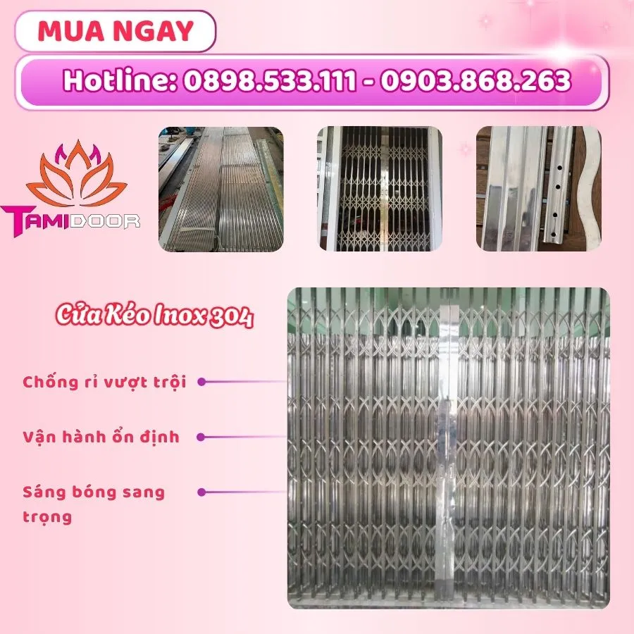 Cửa Kéo Inox 304 Không Rỉ Sét Có Thật Không? 