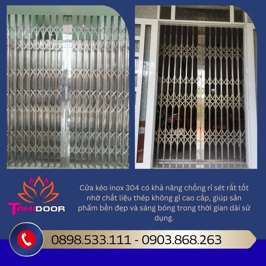 Cửa Kéo Inox 304 Không Rỉ Sét Có Thật Không? 