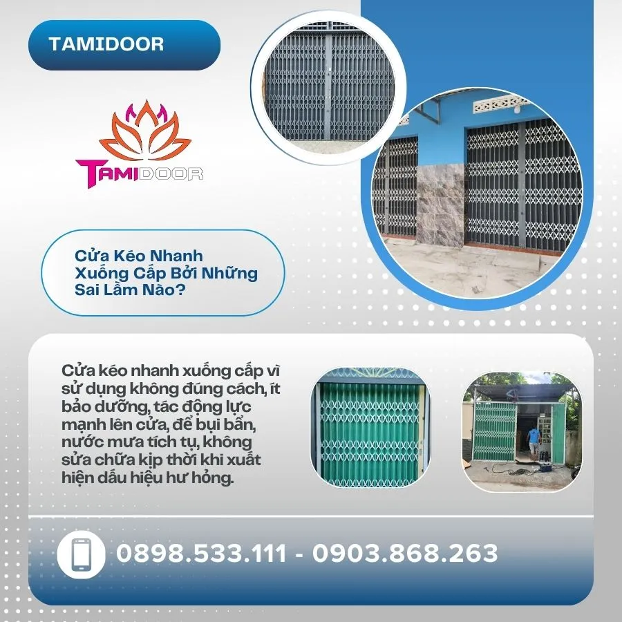 Cửa Kéo Nhanh Xuống Cấp Bởi Những Sai Lầm Nào?  