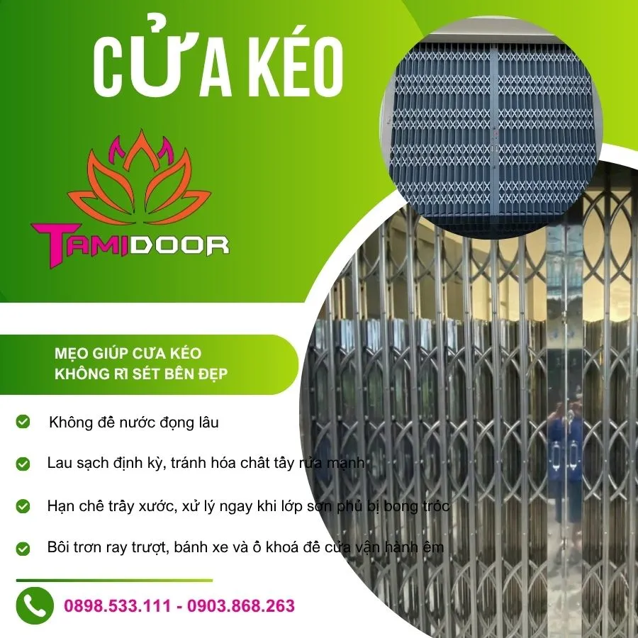 Mẹo Giúp Cửa Kéo Không Rỉ Sét Bền Đẹp