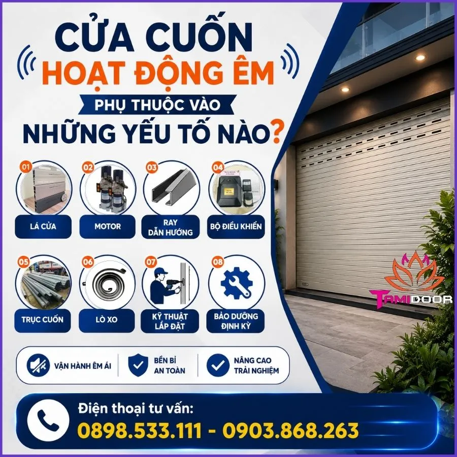 Cửa Cuốn Hoạt Động Êm Phụ Thuộc Vào Những Yếu Tố Nào? 