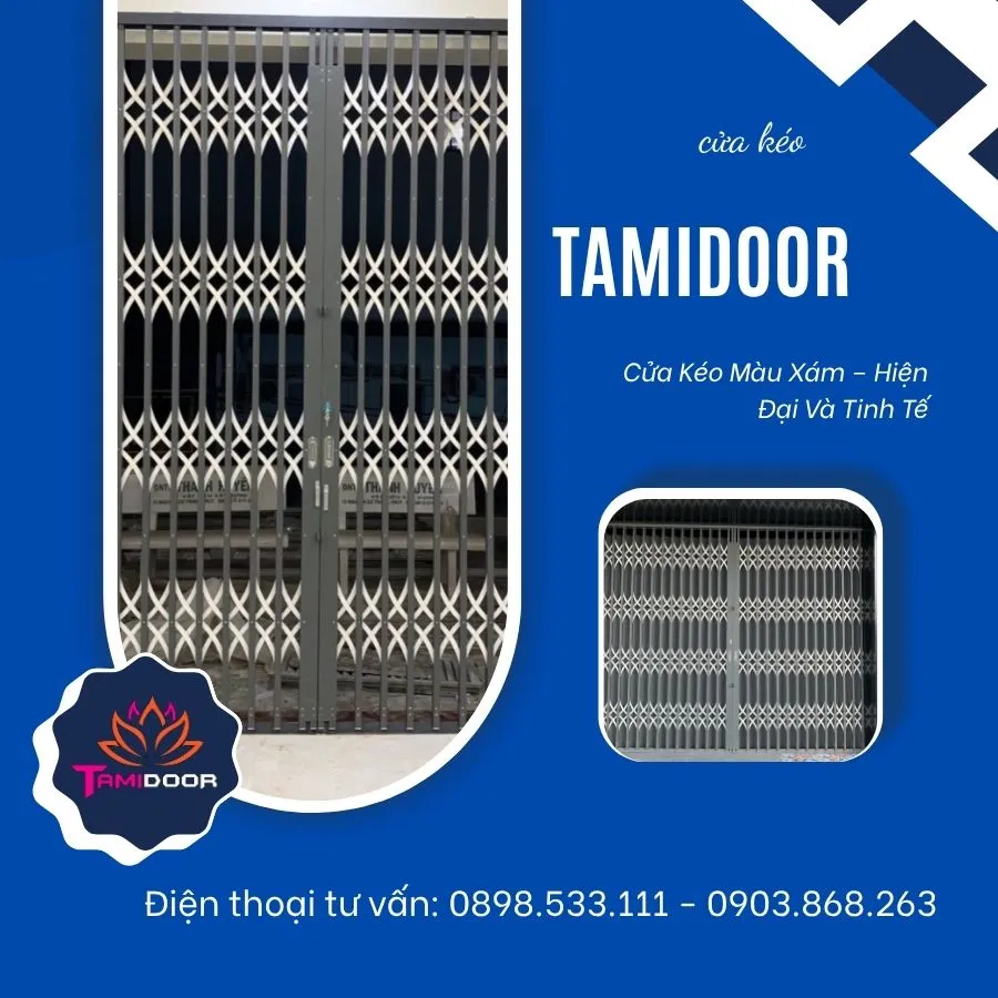 Cửa Kéo Màu Xám – Hiện Đại Và Tinh Tế 