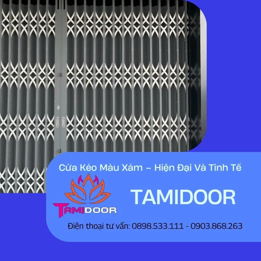 Cửa Kéo Màu Xám – Hiện Đại Và Tinh Tế 