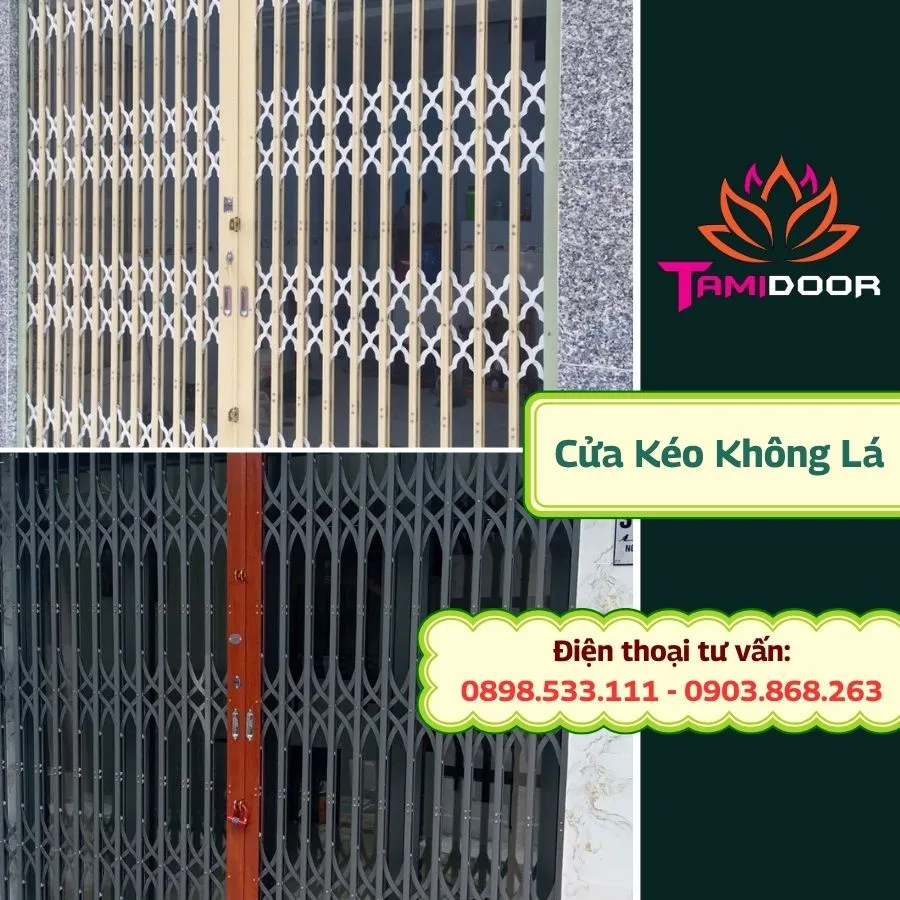Mẫu Cửa Kéo Không Lá 1 Thiết Kế Đơn Giản Mà Đẹp Mắt