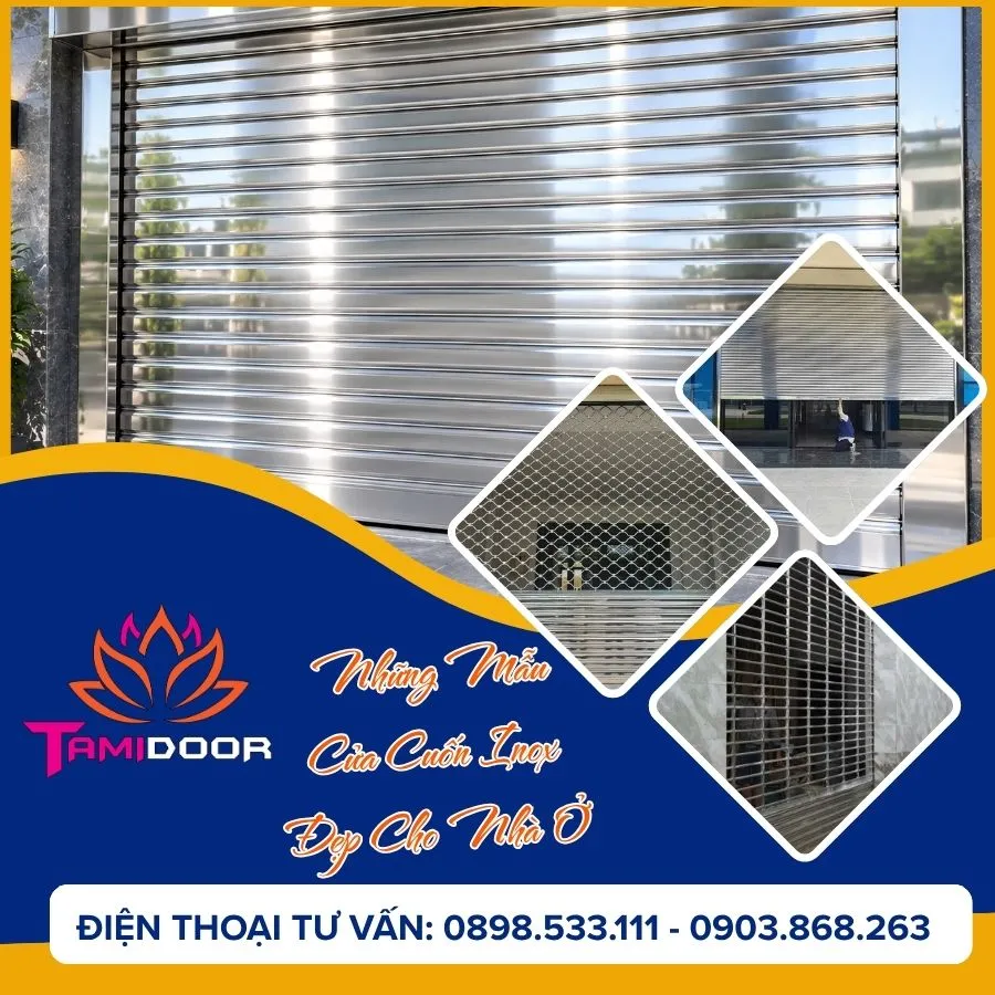 Những Mẫu Cửa Cuốn Inox Đẹp Cho Nhà Ở 
