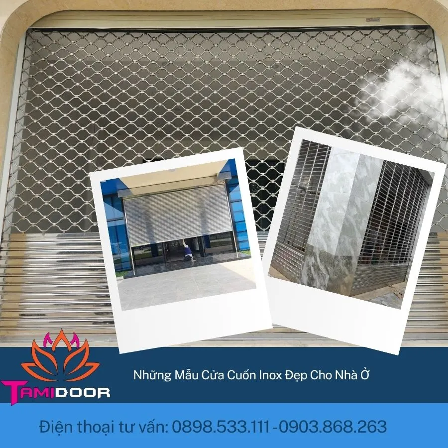 Những Mẫu Cửa Cuốn Inox Đẹp Cho Nhà Ở 