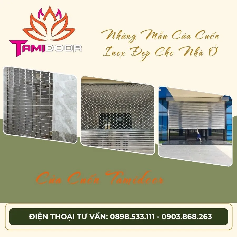 Những Mẫu Cửa Cuốn Inox Đẹp Cho Nhà Ở 