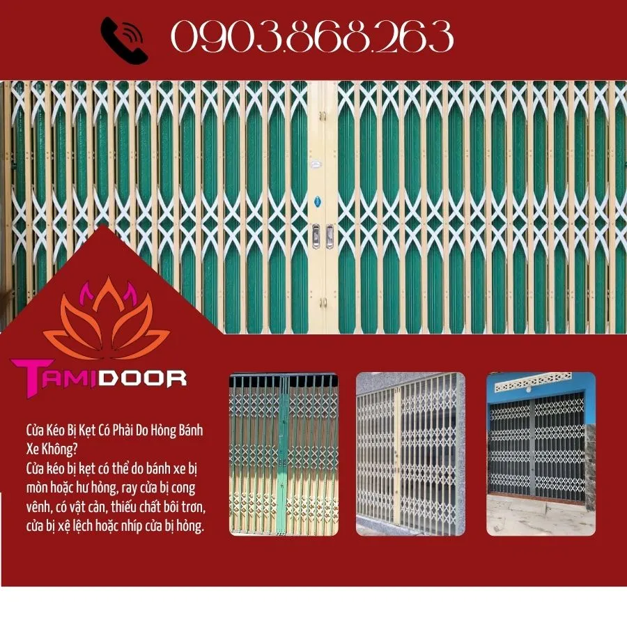 Cửa Kéo Bị Kẹt Có Phải Do Hỏng Bánh Xe Không? 