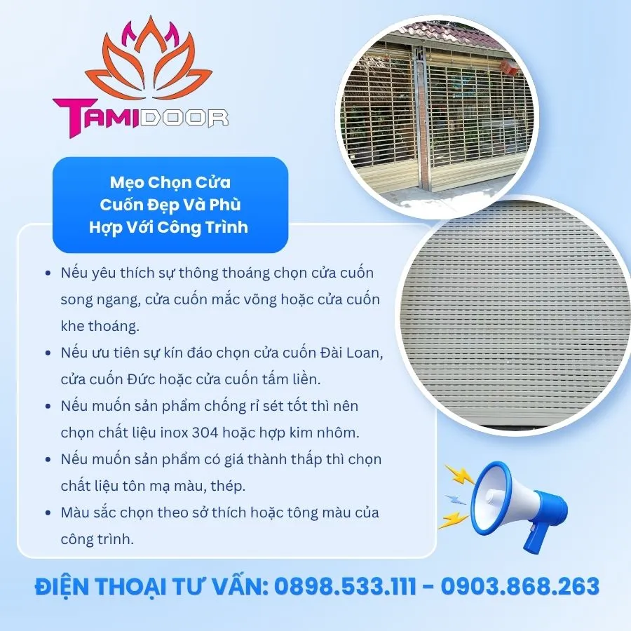 Mẹo Chọn Cửa Cuốn Đẹp Và Phù Hợp Với Công Trình